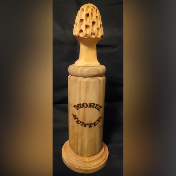 Unique Wood Burned Morel Mushroom Trophy - Picture 1 of 2